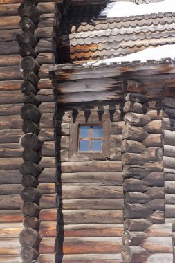 Eski ahşap mimari yapısı - 17. yüzyıl Kilisesi: Ayrıntılar, kubbe, çatı, windows, sundurma, duvarlar