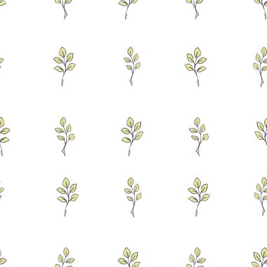 Dikişsiz desen suluboya yaprak ile Barok çiçek gül