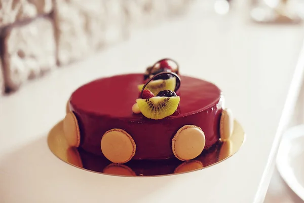 Gourmet Schokoladendessert Einem Restaurant Cafe Cookery Ein Buch Mit Desserts — Stockfoto