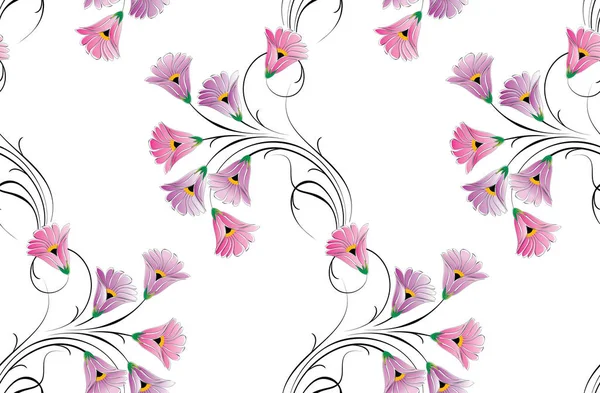 Seamless Small Vector Floral Pattern — Stock Vector