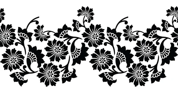 Dikişsiz vector floral kenarlık