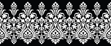 Sorunsuz çiçek vektör kenarlık için dantel