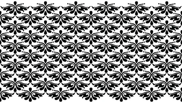 Borde Vectorial Floral Sin Costuras — Vector de stock