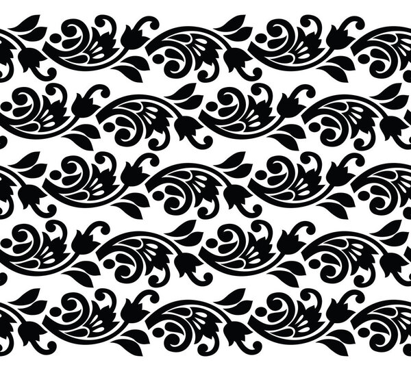 Seamless vector border for lace