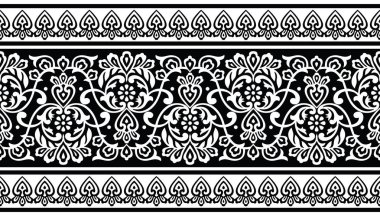 Sorunsuz geleneksel siyah beyaz Hint sınır