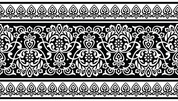 Sorunsuz geleneksel siyah beyaz Hint sınır