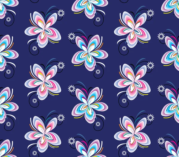 Fondo Pantalla Floral Lujo Colorido Sin Costuras — Vector de stock