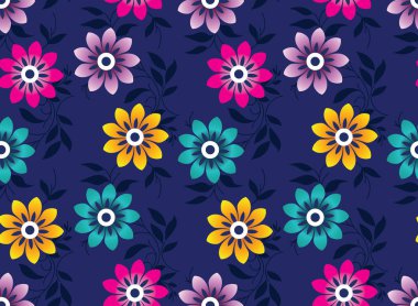 Sorunsuz sevimli vektör çiçek duvar kağıdı