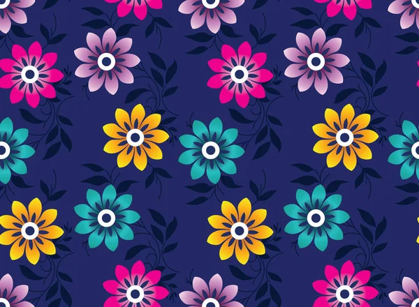 Papier Peint Floral Vecteur Mignon Sans Couture — Image vectorielle