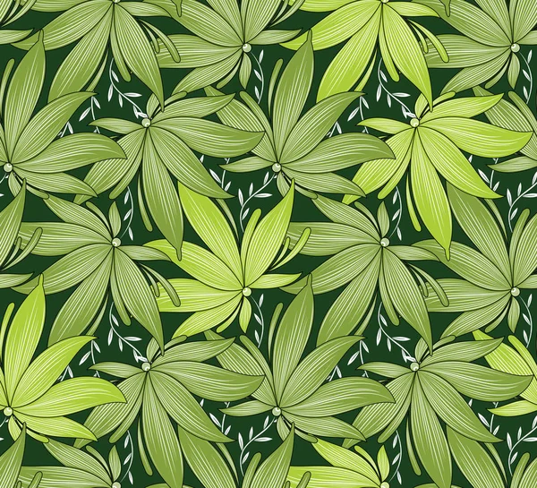 Nahtlose Phantasie Grüne Blätter Tapete — kostenloses Stockfoto