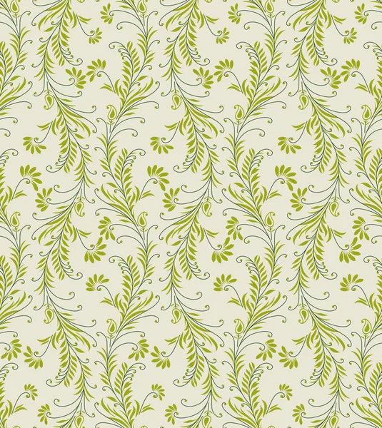 Seamless Green Leaves Pattern — Stock Vector