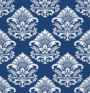 Dikişsiz çiçek damask desenli