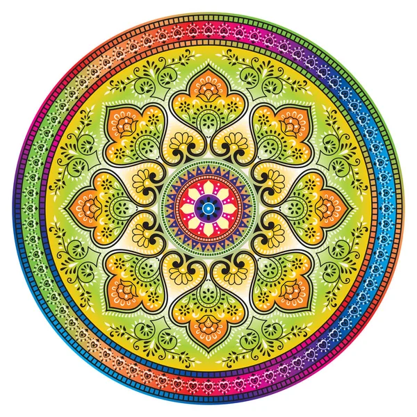 Mandala Design Bílém Pozadí — Stockový vektor