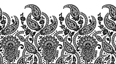 Sorunsuz siyah beyaz desenli sınır tasarlamak