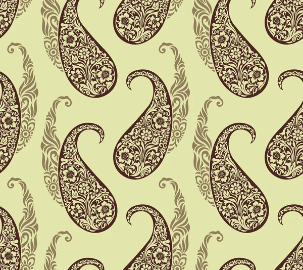 Modèle Vectoriel Sans Couture Paisley — Image vectorielle