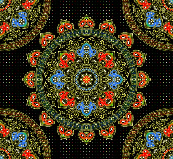 Patrón Mandala Colorido Sin Costuras — Foto de Stock