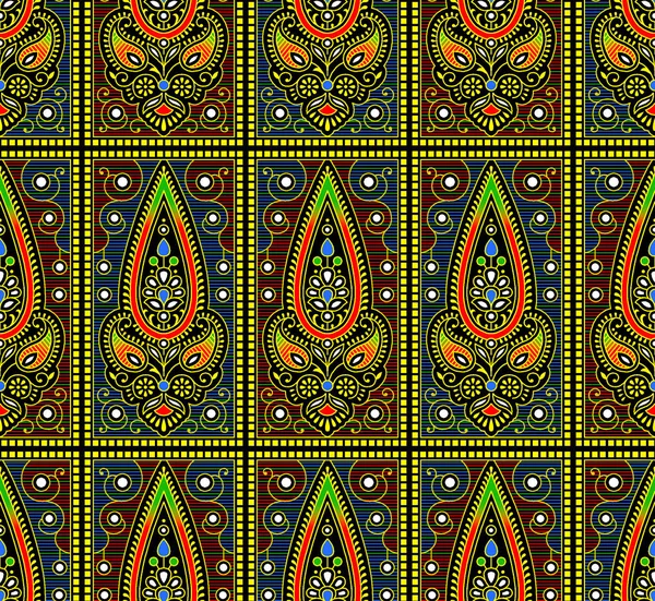 Patrón Paisley Indio Tradicional Sin Costuras — Foto de Stock
