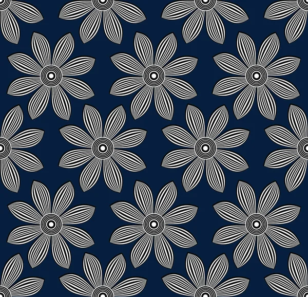 Seamless Illusive Floral Pattern — Stock Vector