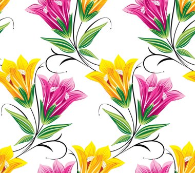 Sorunsuz şirin gül çiçek deseni