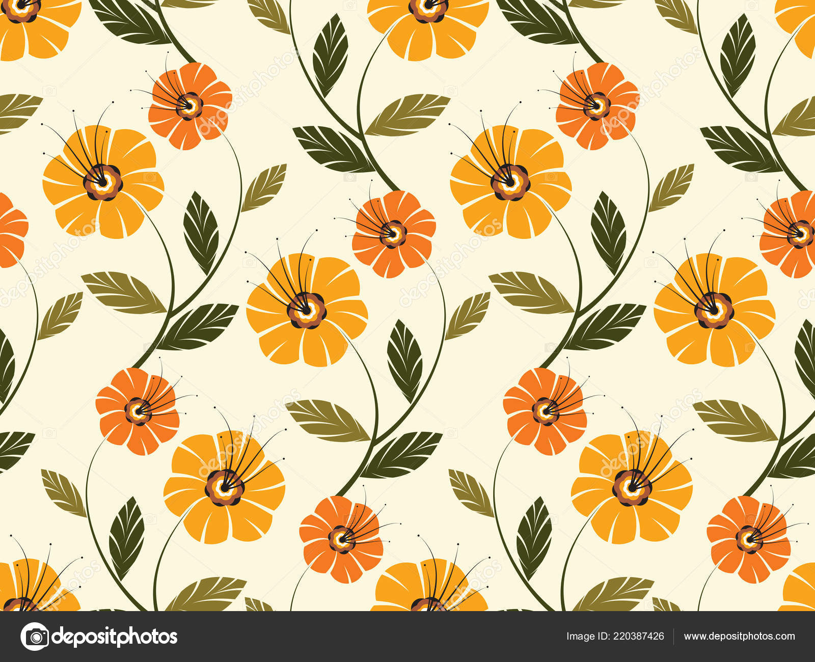 Seamless Cute Floral Pattern Stock Vector by ©malkani 220387426