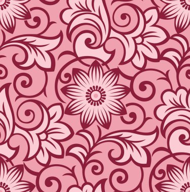 Sorunsuz antika çiçek desenli