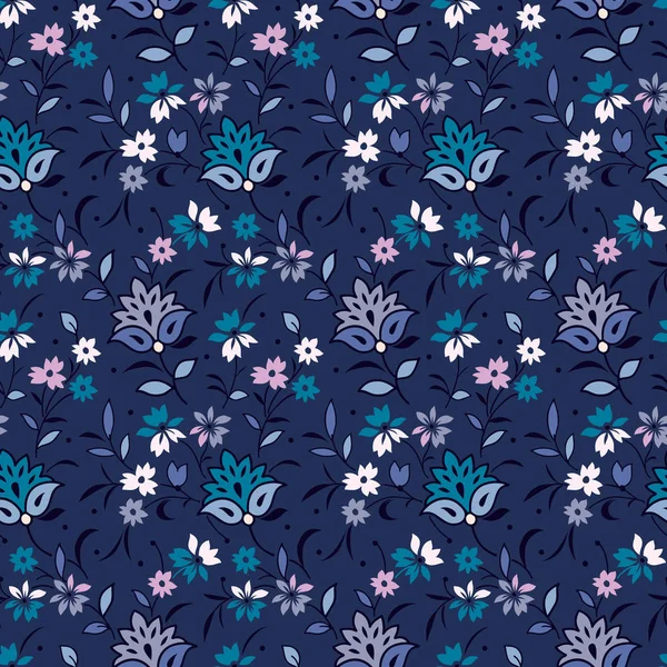 Seamless Cute Floral Pattern — Stock Vector