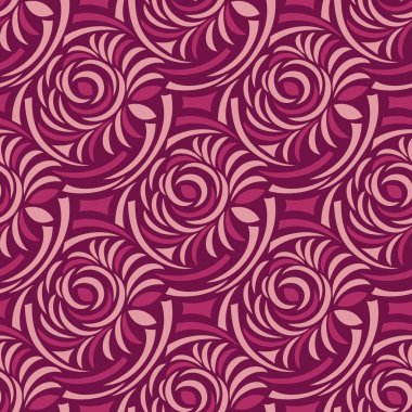 Sorunsuz soyut gül çiçek deseni