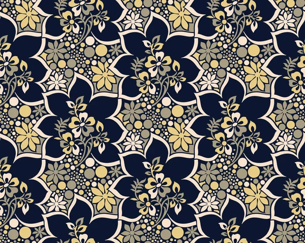 Floral Naadloze Vector Patroon — Stockvector