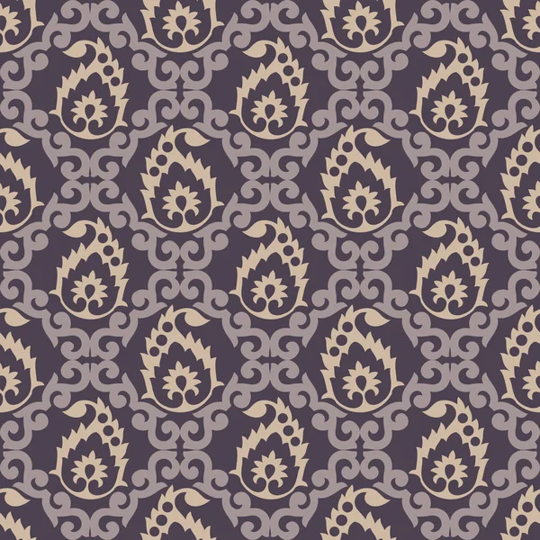 Papel Pintado Damasco Paisley Sin Costuras — Vector de stock