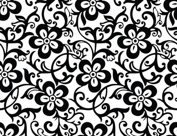 Black And White Floral Pattern Vector Art & Graphics