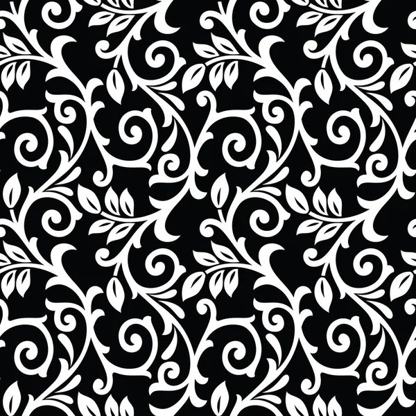 Seamless black and white vintage pattern — Stock Vector