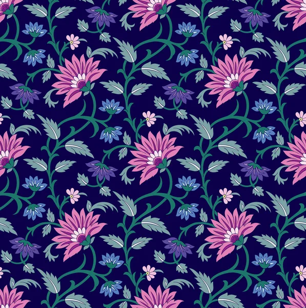 Seamless Vintage Floral Pattern — Stock Vector