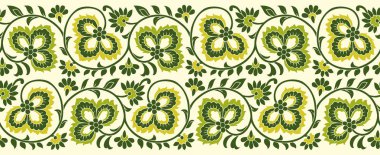 Dikişsiz vector floral kenarlık