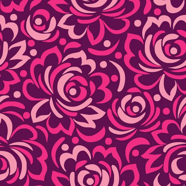 Seamless Rose Flower Pattern — Stock Vector