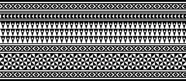 Boordmotief Geometrische Naadloze Zwart Wit — Stockvector