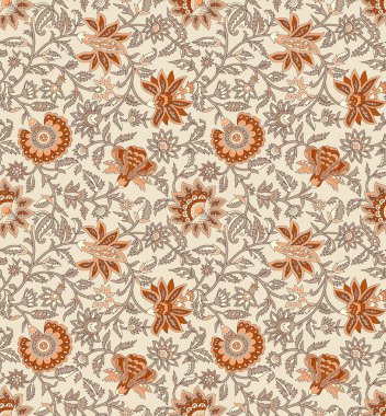 Dikişsiz geleneksel Hint desenli desen