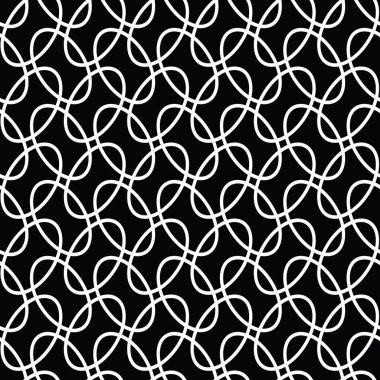 Siyah ve beyaz kesintisiz geometrik desen
