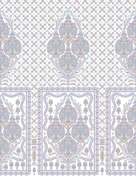 Nahtlose Traditionelle Indische Paisley Borte — Stockfoto