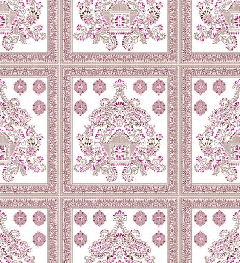 Geleneksel Hint tekstil kumaş deseni