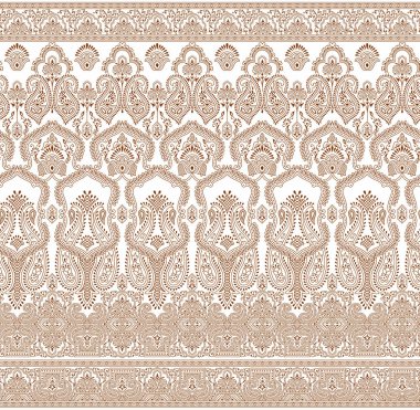 Dikişsiz vintage tekstil kumaş sınır