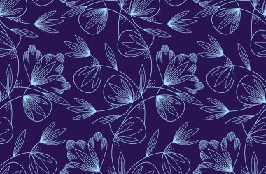 Dikişsiz yaratıcı vektör çiçek desenli