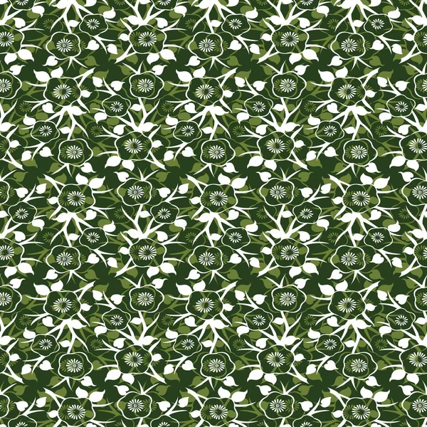 Nahtlose kleine abstrakte textile Blumenmuster — Stockvektor