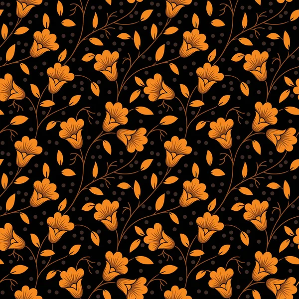 Mignon motif floral textile vectoriel sans couture — Image vectorielle