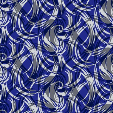 Dikişsiz soyut mavi gül çiçeği arka plan tasarımı