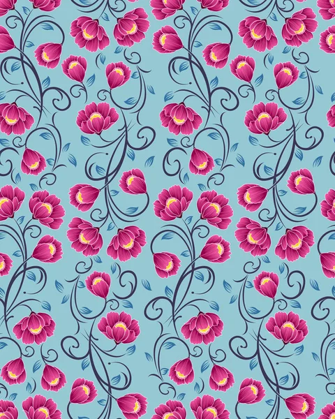 Petit motif floral textile sans couture — Image vectorielle