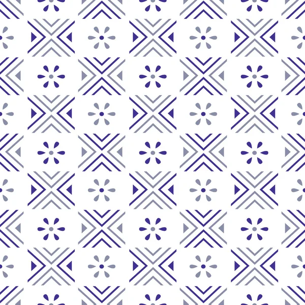 Бесшовные небольшие геометрические текстильные цветочные узоры — стоковый вектор