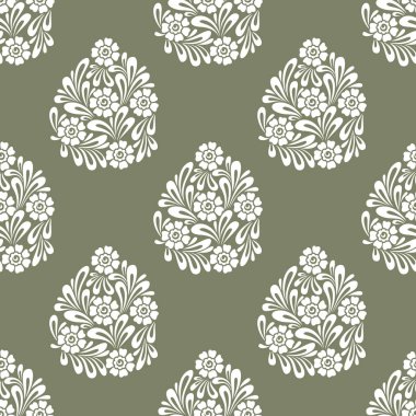 Geleneksel Hint Tekstil çiçek desenli