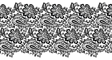 Kusursuz siyah-beyaz desenli kenar