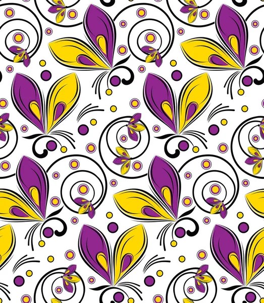 Seamless abstract butterfly pattern design — Stock Vector