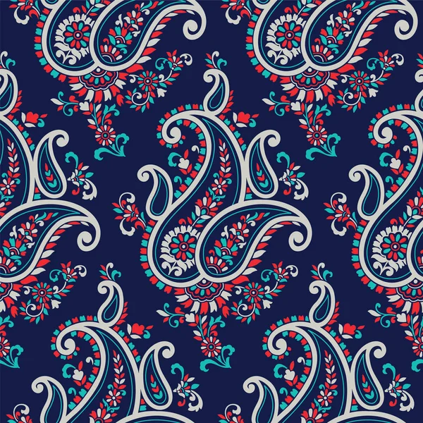 Design Motif Paisley Asiatique Traditionnel Sans Couture — Image vectorielle